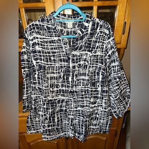 Button up linen blouse